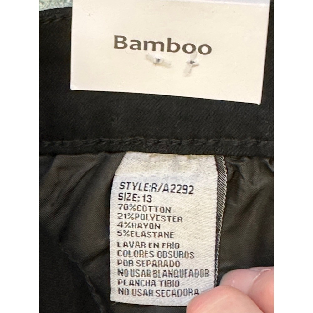 Bamboo Wide Leg Angel Wing Graphic Jeans Black Size 13 R/A2292 NWT - Picture 8 of 11